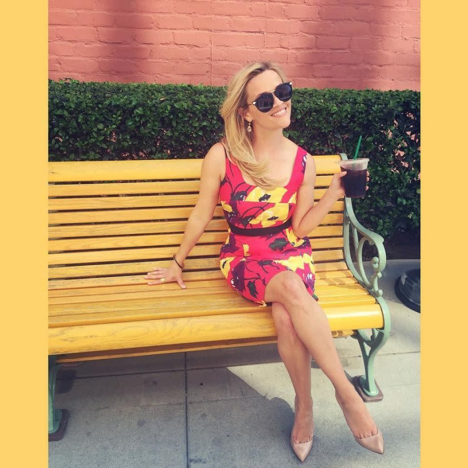 Reece Witherspoon loves an iced coffee. Photo: Instagram/Reece Witherspoon