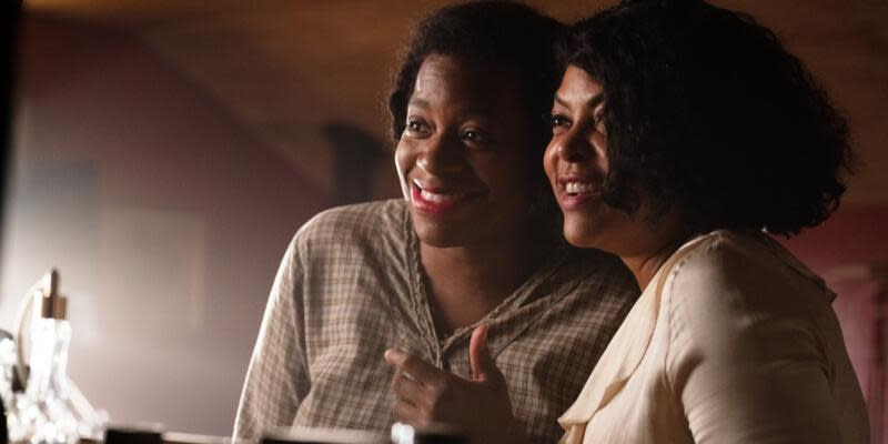 Check out the new Black movies that are releasing to wrap up 2023. Pictured: a still from the upcoming movie The Color Purple of Fantasia as Celie and Taraji P. Henson as Nettie. | Warner Bros.