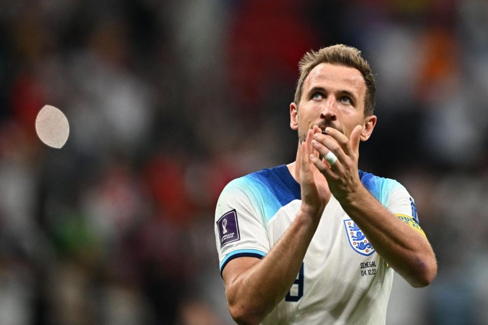 Harry Kane equalled Wayne Rooney’s England scoring record at the World Cup (AFP via Getty Images)
