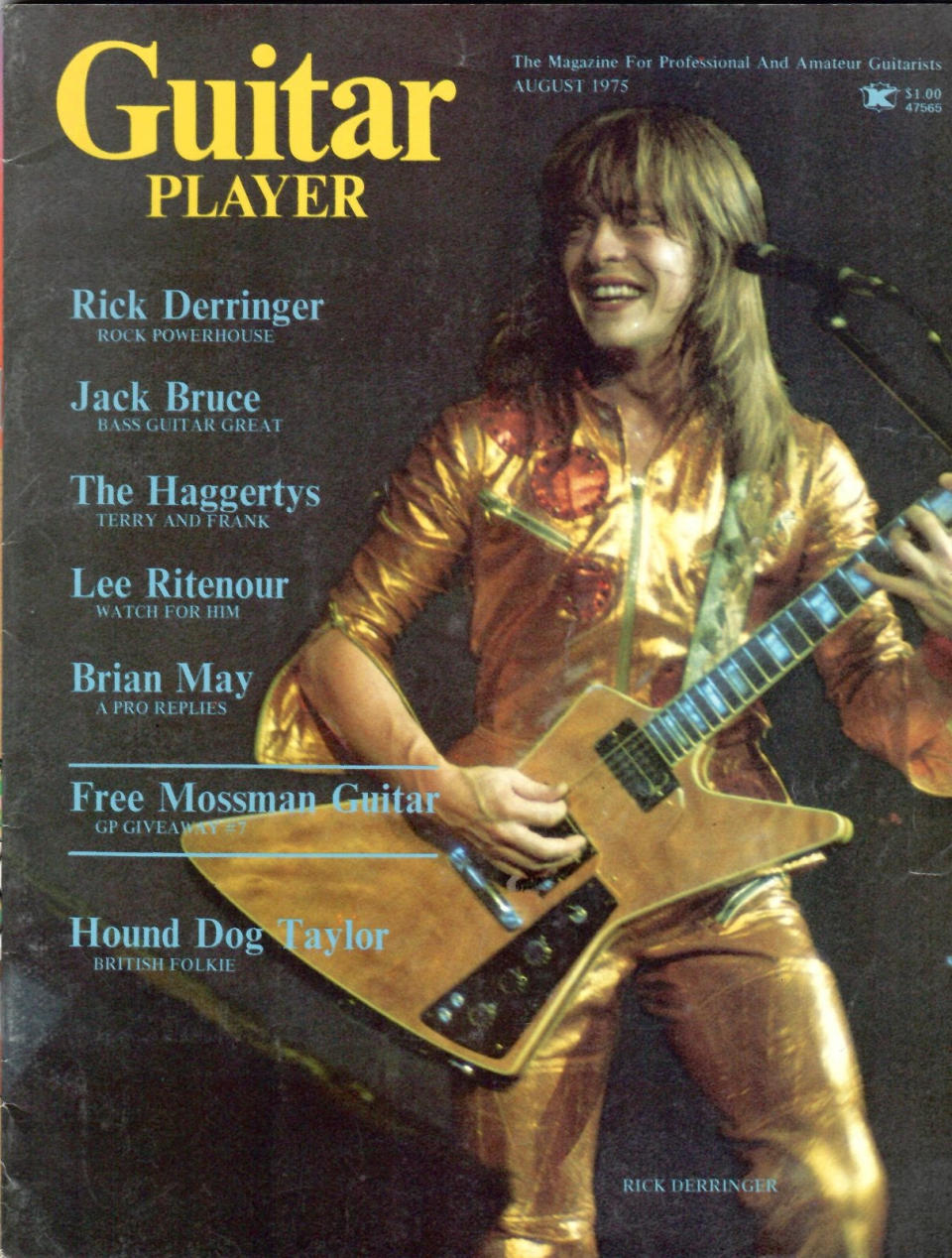 'Guitar Player' magazine Auguest 1975 cover