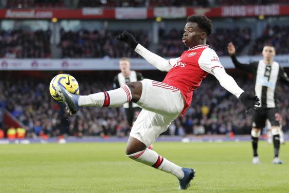 Saka has excelled for the Gunners (AP)