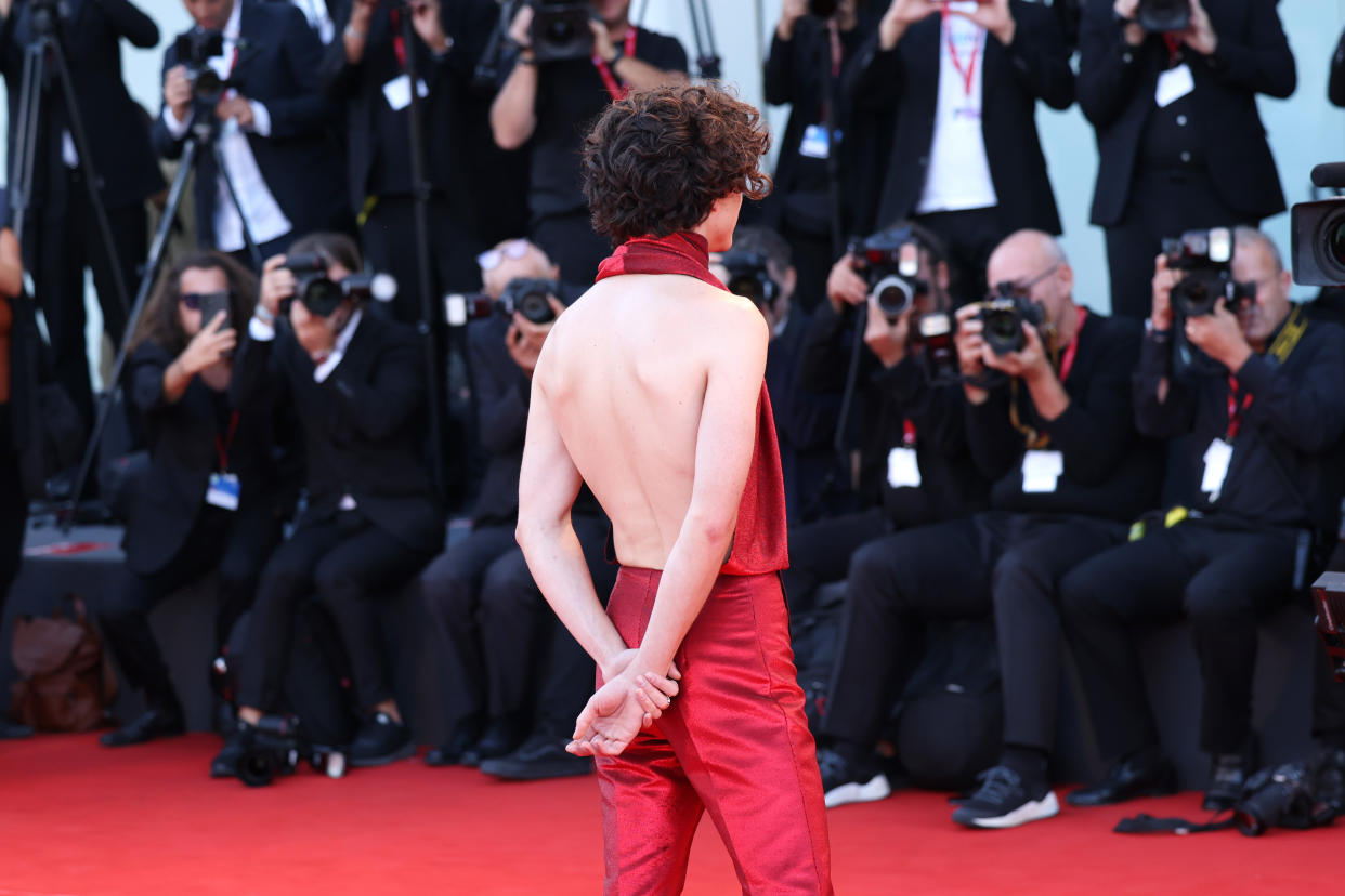 VENICE, ITALY - SEPTEMBER 02: Timothee Chalamet attends the 