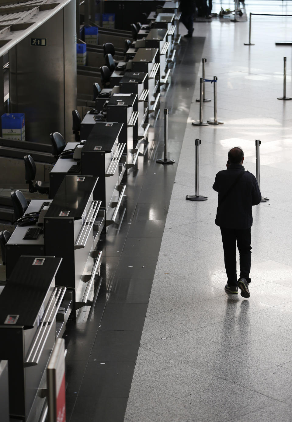 The Ataturk International Airport, in Istanbul, Friday, April 5, 2019. Turkey's main international airport in Istanbul is closing and relocating to its new home in a massive logistical operation. The relocation from Ataturk International Airport to Istanbul Airport on the Black Sea shores— dubbed the "Great Move"—began early Friday and is expected to end Saturday. The Istanbul Airport —one of Turkish President Recep Tayyip Erdogan's mega projects— partially opened in October and will serve 90 million passengers annually. (AP Photo/Lefteris Pitarakis)