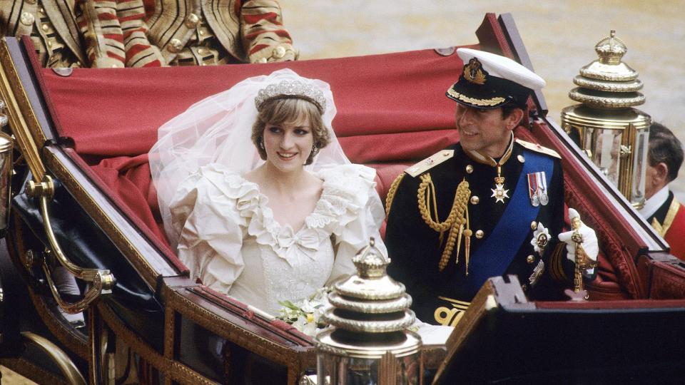 Wearing the Spencer tiara on her wedding day