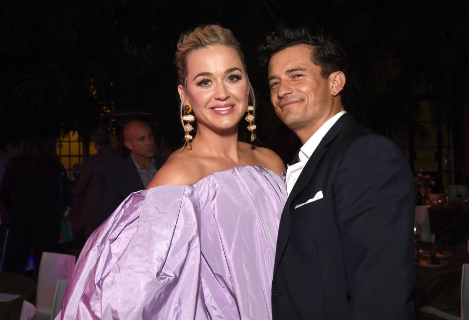 los angeles, california september 30 l r katy perry and orlando bloom attend varietys power of women on september 30, 2021 in los angeles, california photo by michael kovacgetty images for lifetime