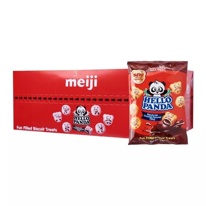 Meiji Hello Panda Biscuit Packet, Chocolate (Bundle 24 x 35g) (Halal). (Photo: Shopee SG)