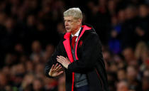 <p>Soccer Football – Europa League Semi Final First Leg – Arsenal vs Atletico Madrid – Emirates Stadium, London, Britain – April 26, 2018 Arsenal manager Arsene Wenger REUTERS/Eddie Keogh </p>