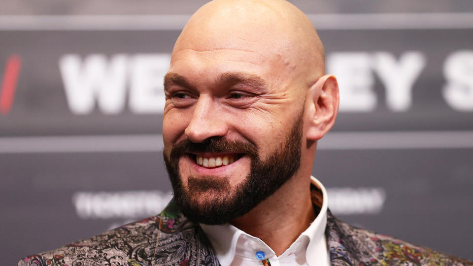 Tyson Fury left boxing fans stunned after announcing his upcoming fight against Dillian Whyte would be his last before retiring. (Photo by James Chance/Getty Images)