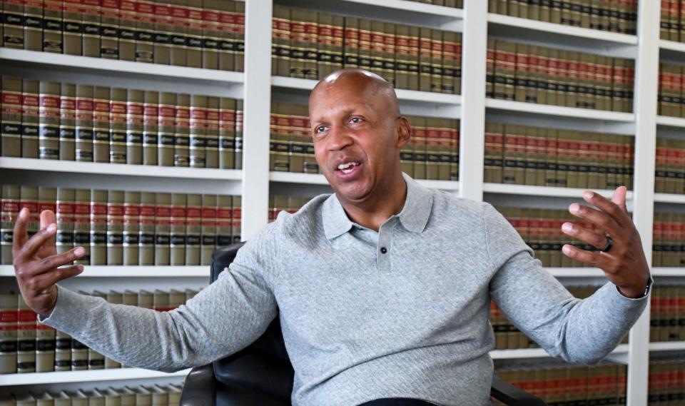 EJI initially committed $4 million to the first phase of operations for the anti-hunger initiative, said EJI founder and Executive Director Bryan Stevenson, shown at the group's offices in Montgomery on March 31, 2022.