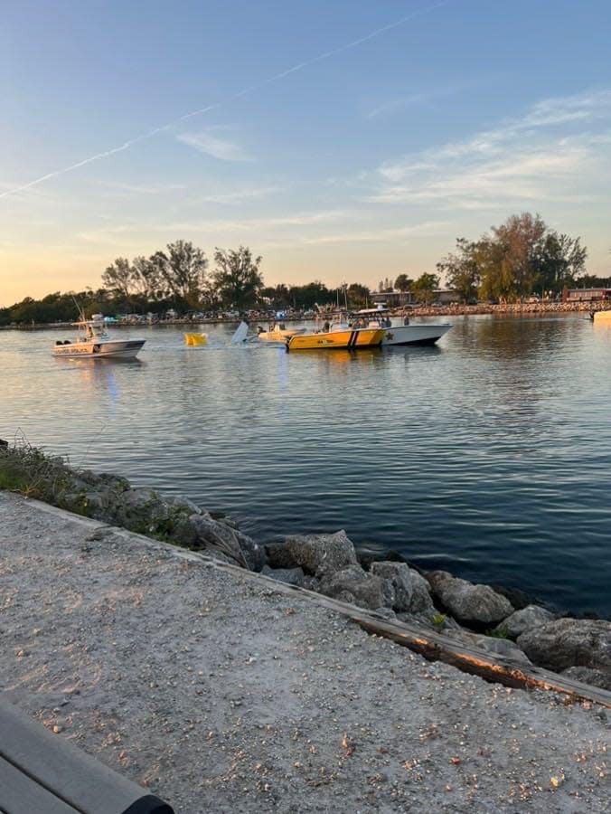 Sea Tow Venice towed a 1976 Piper Cherokee that crashed Saturday night through the Venice Jetties Monday evening. A family of three rented the plane in St. Petersburg and reportedly flew to Venice for dinner. The victims were identified Tuesday as pilot Christian Kath, 42, his wife Misty Kath, 43, and their daughter Lily, 12.