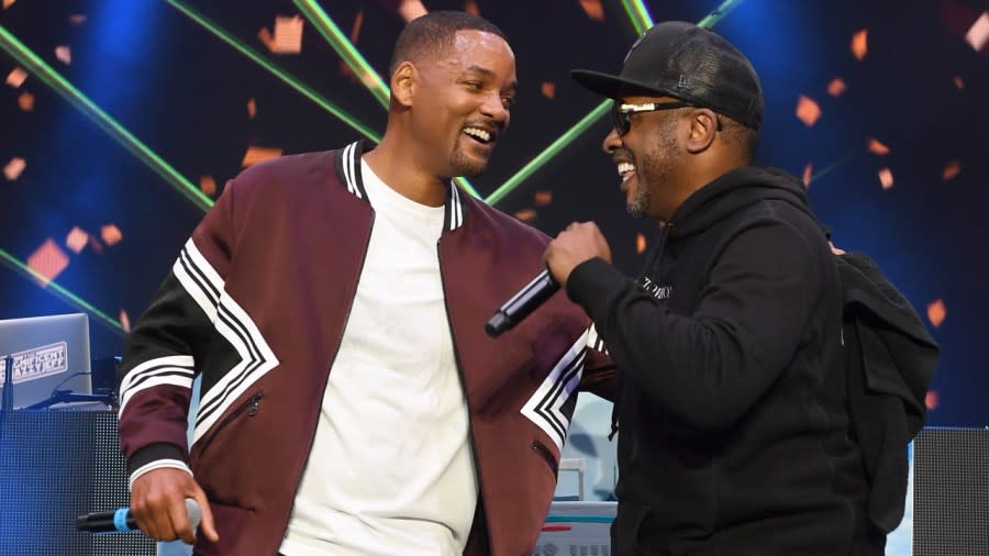 “DJ Jazzy Jeff” Townes (right) and Will “the Fresh Prince” Smith (left) will reunite for a salute to hip-hop. Above, the two performed in September 2019 in Budapest, Hungary, during the Paramount Pictures, Skydance and Jerry Bruckheimer Films “Gemini Man” concert at St. Stephens Basilica Square. (Photo: Ian Gavan/Getty Images for Paramount Pictures)