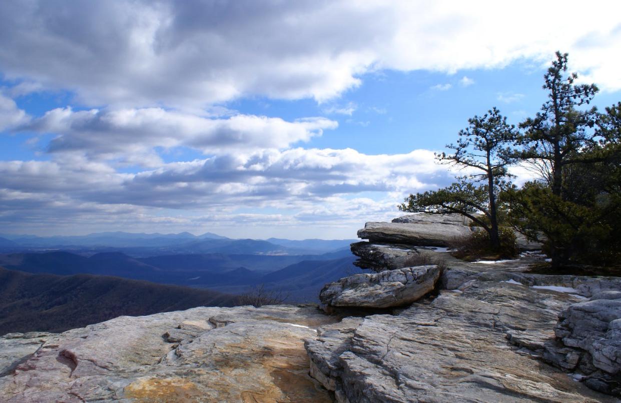 <span class="caption">McAfee Knob in Virginia's Blue Ridge Mountains, one of the Appalachian Trail's most scenic vistas.</span> <span class="attribution"><a class="link " href="https://flic.kr/p/9qWPTz" rel="nofollow noopener" target="_blank" data-ylk="slk:Ben Townsend/Flickr;elm:context_link;itc:0;sec:content-canvas">Ben Townsend/Flickr</a>, <a class="link " href="http://creativecommons.org/licenses/by/4.0/" rel="nofollow noopener" target="_blank" data-ylk="slk:CC BY;elm:context_link;itc:0;sec:content-canvas">CC BY</a></span>