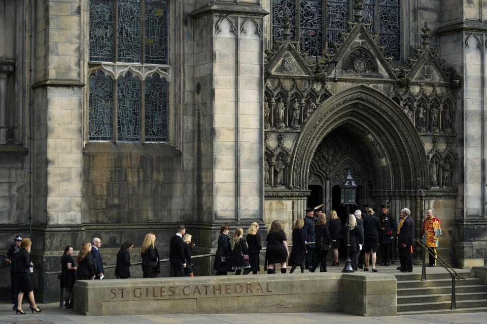 Queen Elizabeth procession in Edinburgh, Scotland