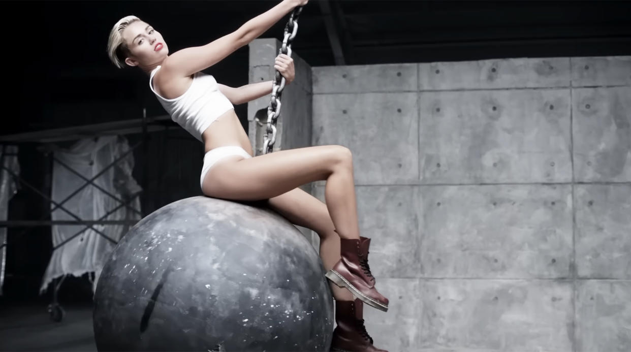 Miley Cyrus in the video for 