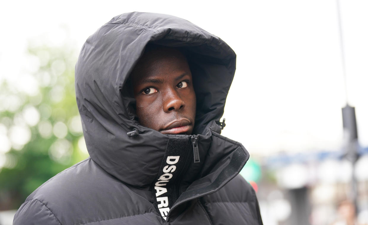 Yoan Zouma, the brother of West Ham defender Kurt Zouma arrives at Thames Magistrates' Court, London, where he will be sentenced for kicking his cat after being prosecuted by the RSPCA under the Animal Welfare Act. Kurt admitted two counts of animal cruelty on May 24, after a video filmed by Yoan was posted on Snapchat. Picture date: Wednesday June 1, 2022.