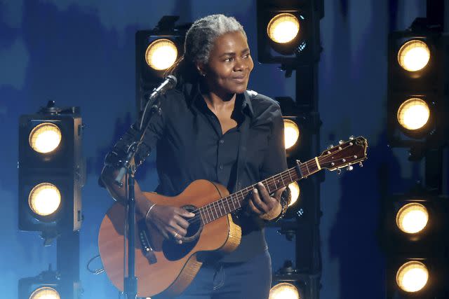 <p>Amy Sussman/Getty</p> Tracy Chapman performs onstage during the 66th GRAMMY Awards at Crypto.com Arena on February 04, 2024 in Los Angeles, California.
