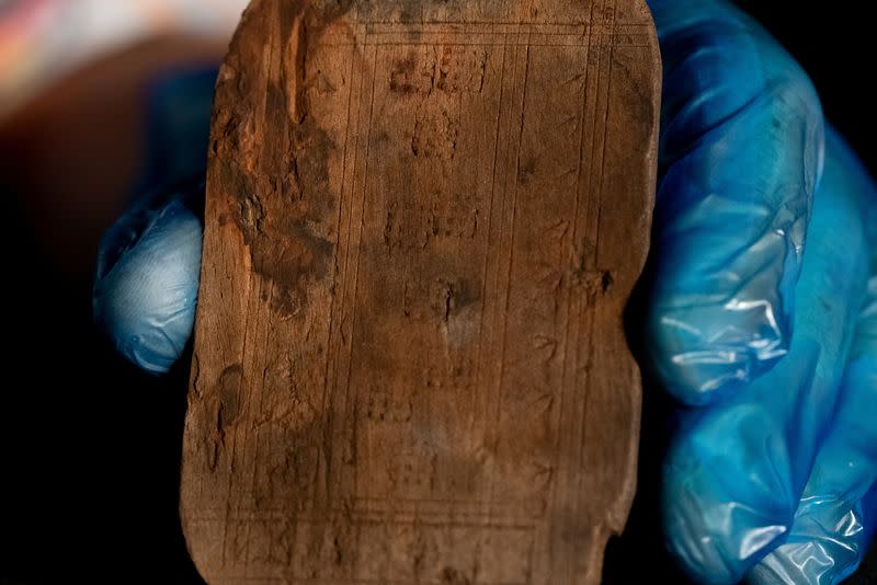 A glasses case recovered from the shipwreck of The Gloucester is pictured after the royal warship discovered off the coast of Norfolk
