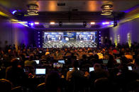 Tesla and SpaceX's CEO Elon Musk is interviewed by Ben Shapiro, right, at the European Jewish Association's conference, in Krakow, Poland, Monday, Jan. 22, 2024. Musk visited earlier in the day the site of the Auschwitz-Birkenau Nazi German death camp in Oswiecim, Poland, the private visit apparently took place in response to calls from some Jewish religious leaders for Musk to see with his own eyes the most symbolic site of the horrors of the Holocaust. (AP Photo/Czarek Sokolowski)