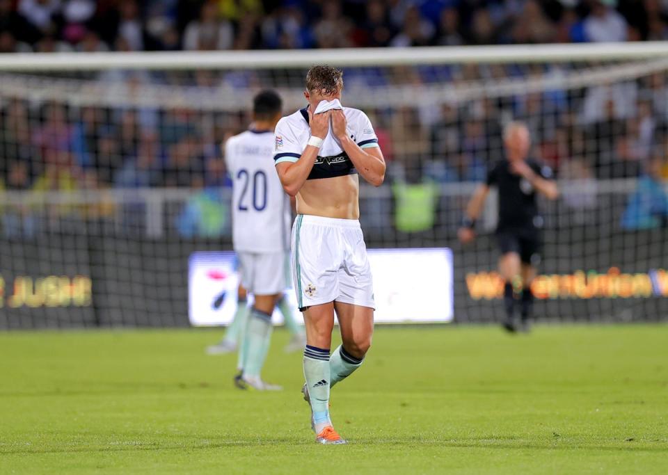 Northern Ireland suffered a 3-2 defeat to Kosovo in Pristina (Valdrin Xhemaj/PA) (PA Wire)