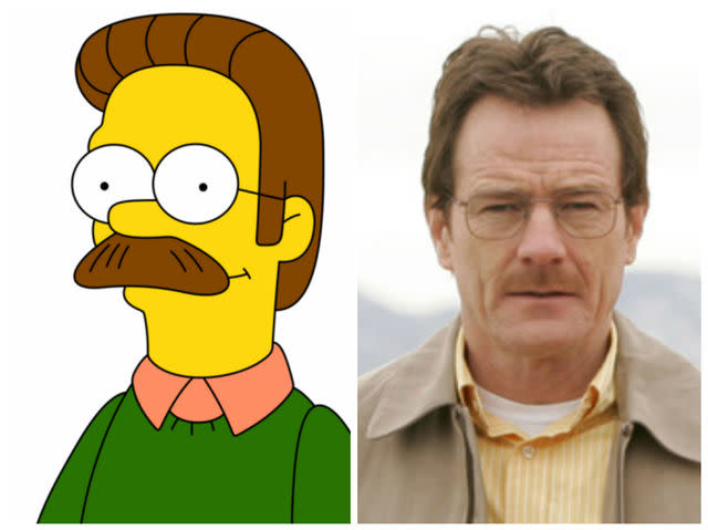 Bryan Cranston on Breaking Bad = Ned Flanders (The Simpsons). GENIUS!
