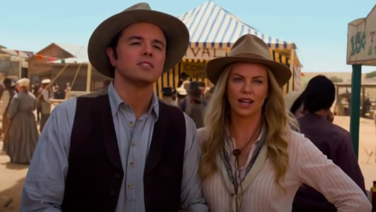  Seth MacFarlane and Charlize Theron in A Million Ways to Die in the West 