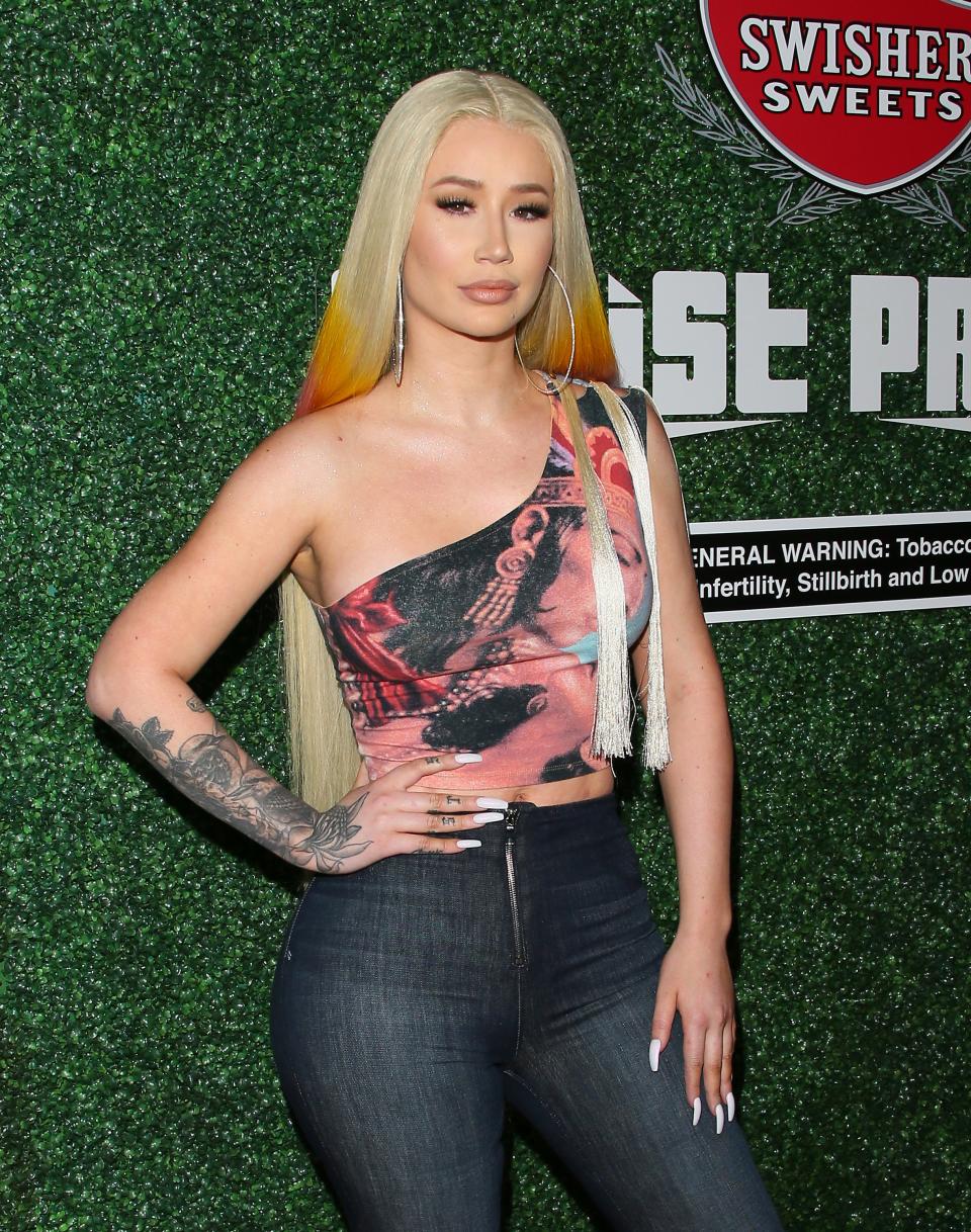 Iggy Azalea attends the Swisher Sweets Awards honoring Cardi B with the 2019 'Spark Award' at The London West Hollywood on April 12, 2019 in West Hollywood, California.