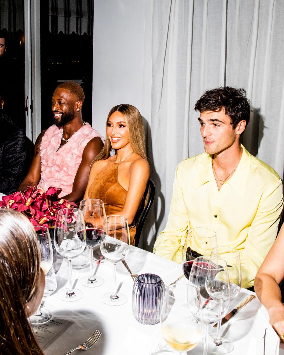 Dwyane Wade, Kim Kardashian, and Jacob Elordi