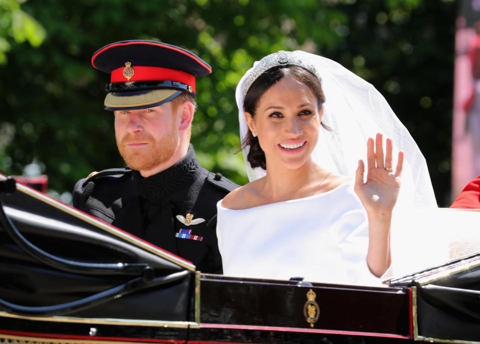 A blog post from The Tig shows Meghan Markle dreamed of becoming a princess as a little girl. Here she is pictured with Prince Harry on their wedding day in May. Photo: Getty Images