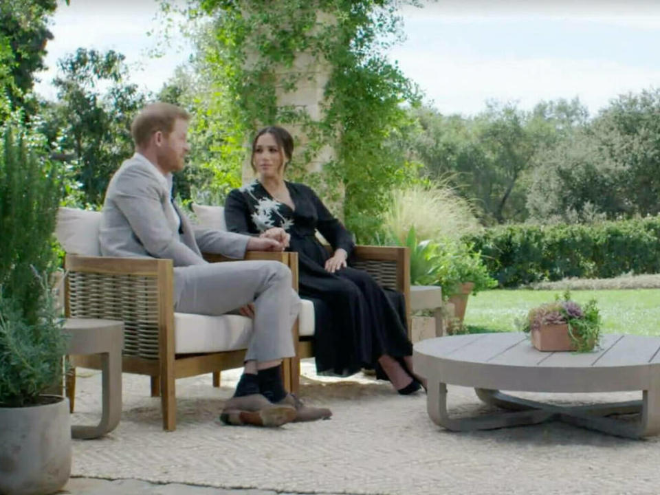 Prinz Harry und Herzogin Meghan bei ihrem Oprah-Interview (Bild: imago images/ZUMA Wire)