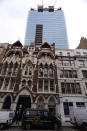 A general view of the "Walkie-Talkie" building, taken from Eastcheap in the City of London, where sun light reflected from the building melted part of a Jaguar car.