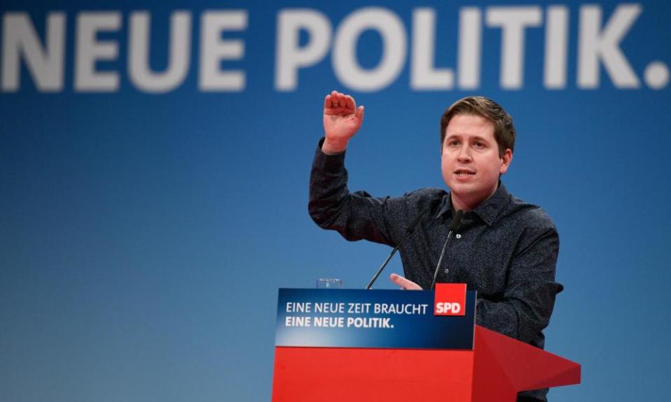 Kevin Kühnert, leader of the SPD’s youth branch