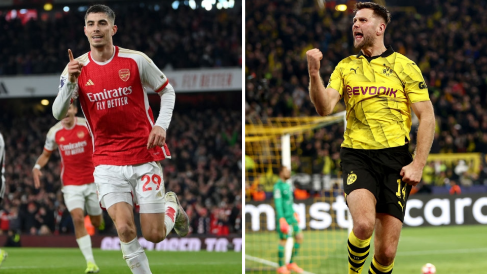 Picture of Arsenal's Kai Havertz and Borussia Dortmund forward Niclas Fullkrug