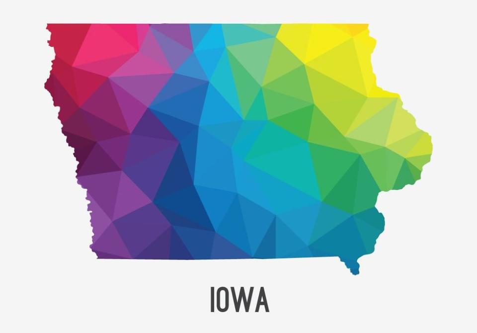 Iowa Rainbow State Map List USA States Worst LGBTQ Laws