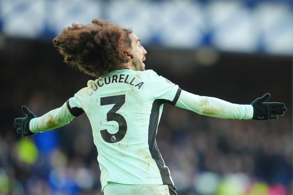 Marc Cucurella was forced off on Merseyside (AP)