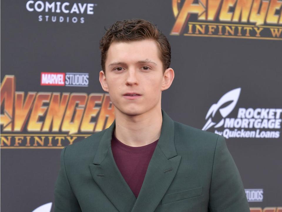 Tom Holland at the premiere of Infinity War