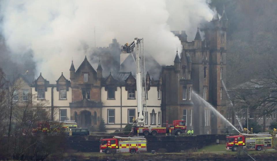 The Cameron House hotel was severely damaged by the blaze in which two men died (Andrew Milligan/PA) (PA Wire)