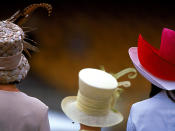 Silly hats are always a must at every Melbourne Cup.