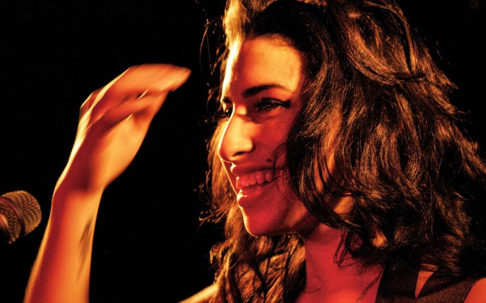 Amy Winehouse at the Barfly Club in Cardiff, Wales in March 2004