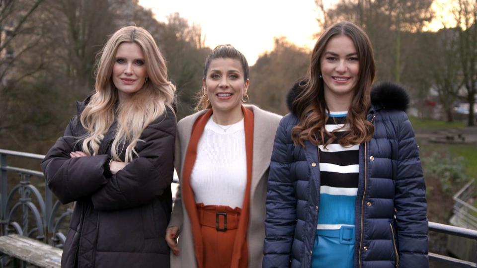 Wer hat beim Dekorieren die Nase vorn? Von links: "Guidos Deko Queen"-Kandidatinnen Mirja du Mont, Panagiota Petridou und Renata Lusin. (Bild: RTL)