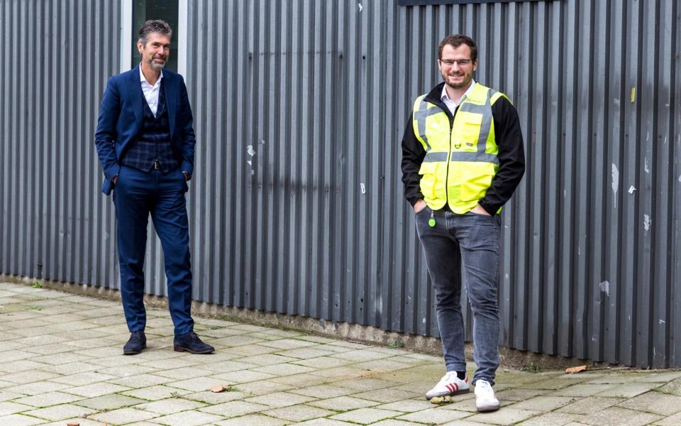 Marc van Doorn from the Brightlands Chemelot Campus (left) and Deep Branch chief executive Peter Rowe (right) - Deep Branch