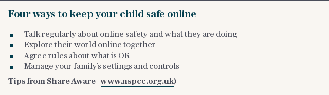 Four ways to keep your child safe online