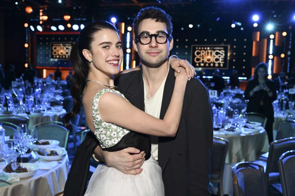 Michael Kovac/Getty  Margaret Qualley and Jack Antonoff at the Critics