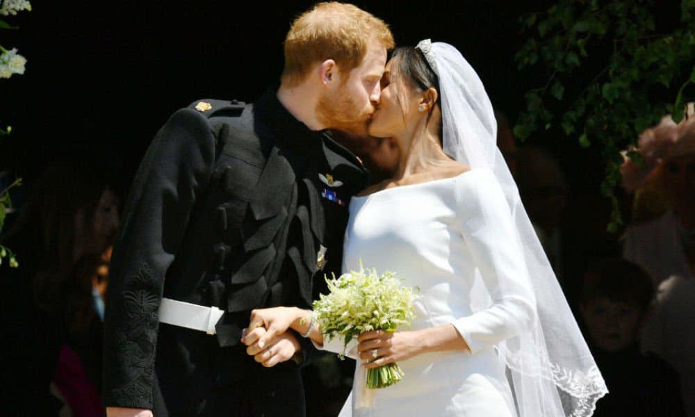 Le prince Harry et Meghan Markle lors de leur mariage le 19 mai 2018  - AFP