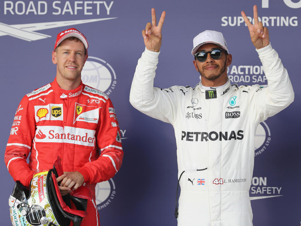 Lewis Hamilton will start ahead of Sebastian Vettel in the US Grand Prix: Getty