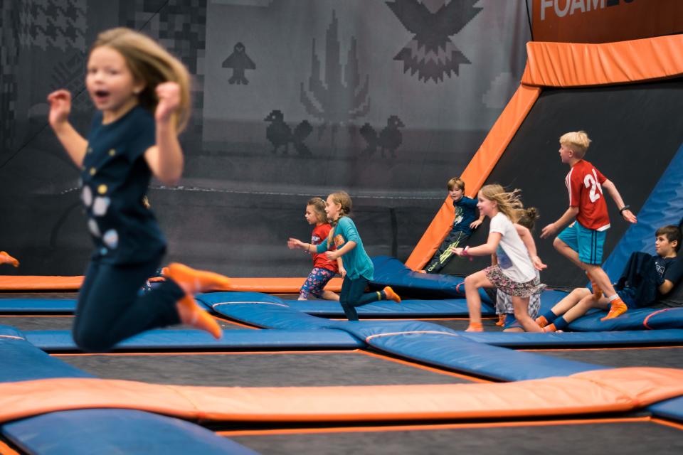 Sky Zone in Palm Springs is a great place to play and get some much needed exercise when it's too hot to play outside.
