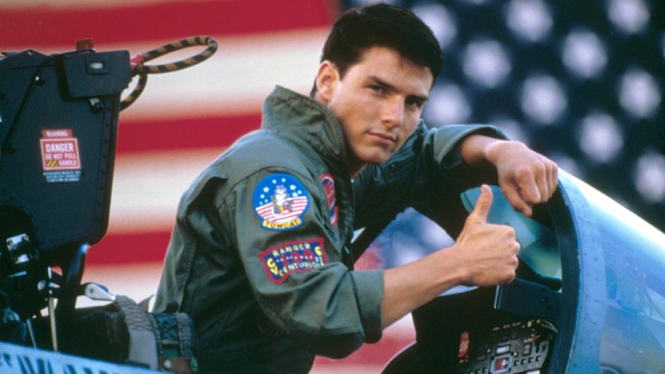 Tom Cruise on the set of "Top Gun: Maverick"