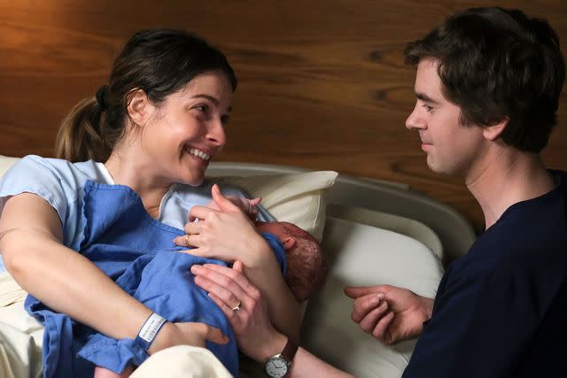 <p>ABC/Jeff Weddell</p> Paige Spara and Freddie Highmore in 'The Good Doctor.'