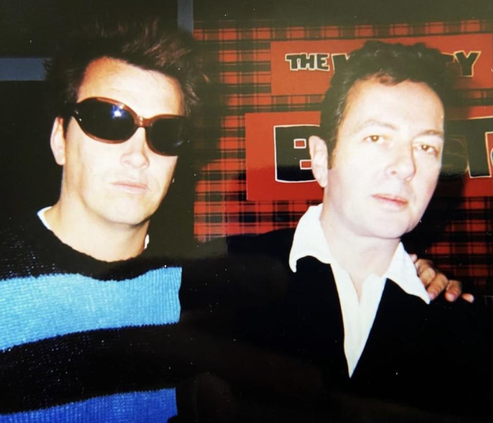 Dicky with Joe Strummer. (Credit: Photo courtesy of Dicky Barrett private collection)