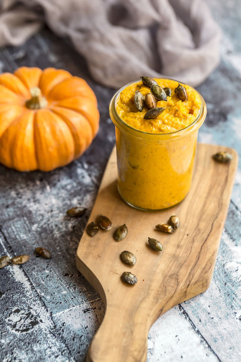 <p>This may be a surprising pick, but if you buy 100% pumpkin puree (as opposed to pumpkin pie filling), it can be a low-calorie substitute for butter or cream in some <a href="https://www.prevention.com/food-nutrition/g20452890/healthy-recipes-with-pumpkin-puree/" rel="nofollow noopener" target="_blank" data-ylk="slk:recipes;elm:context_link;itc:0;sec:content-canvas" class="link ">recipes</a>. You can also mix it into Greek yogurt for a nice change of flavor.</p>