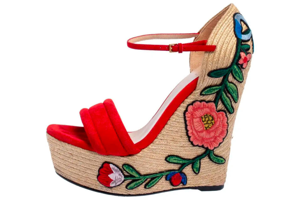 Gucci wedge sandals. - Credit: Courtesy of 1stDibs